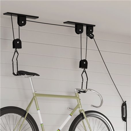 vidaXL Palans à vélo avec support de plafond 2 pcs 20 kg