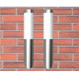 vidaXL Applique murale d'extérieur 2 pcs Acier inoxydable