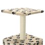 vidaXL Arbre à chat avec griffoirs en sisal 55 cm Beige Motif de pattes