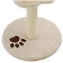 vidaXL Arbre à chat avec griffoir en sisal 40 cm Beige et Marron