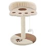 vidaXL Arbre à chat avec griffoir en sisal 40 cm Beige et Marron