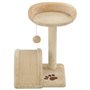 vidaXL Arbre à chat avec griffoir en sisal 40 cm Beige et Marron