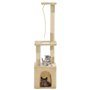 vidaXL Arbre à chat avec griffoirs en sisal 109 cm Beige