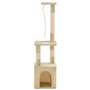 vidaXL Arbre à chat avec griffoirs en sisal 109 cm Beige