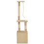 vidaXL Arbre à chat avec griffoirs en sisal 109 cm Beige