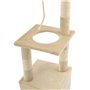 vidaXL Arbre à chat avec griffoirs en sisal 109 cm Beige