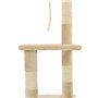 vidaXL Arbre à chat avec griffoirs en sisal 109 cm Beige