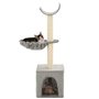 vidaXL Arbre à chat avec griffoirs en sisal 105 cm Gris