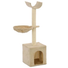 vidaXL Arbre à chat avec griffoirs en sisal 105 cm Beige