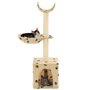 vidaXL Arbre à chat et griffoirs en sisal 105 cm Beige Motif de pattes