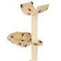 vidaXL Arbre à chat et griffoirs en sisal 105 cm Beige Motif de pattes