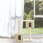 vidaXL Arbre à chat avec griffoirs en sisal Crème 60 cm