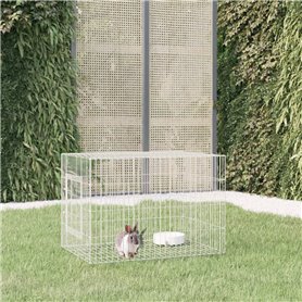 vidaXL Cage à lapin 78x54x54 cm Fer galvanisé