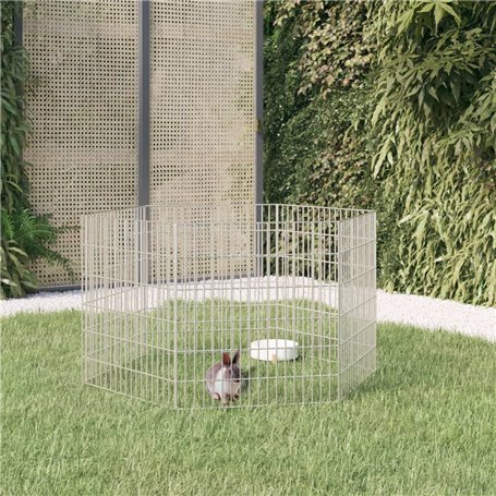 vidaXL Cage à lapin 6 panneaux 54x60 cm Fer galvanisé