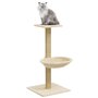 vidaXL Arbre à chat avec griffoir en sisal Crème 74 cm