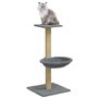 vidaXL Arbre à chat avec griffoir en sisal Gris clair 74 cm