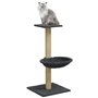 vidaXL Arbre à chat avec griffoir en sisal Gris foncé 74 cm