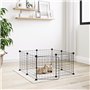 vidaXL Cage animaux de compagnie à 8 panneaux et porte Noir 35x35 cm