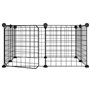 vidaXL Cage animaux de compagnie à 8 panneaux et porte Noir 35x35 cm