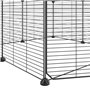 vidaXL Cage animaux de compagnie à 8 panneaux et porte Noir 35x35 cm