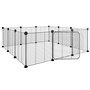 vidaXL Cage animaux de compagnie à 12 panneaux et porte Noir 35x35 cm