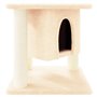 vidaXL Arbre à chat avec griffoirs en sisal Crème 37 cm