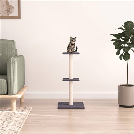 vidaXL Arbre à chat avec griffoirs en sisal gris foncé 73 cm