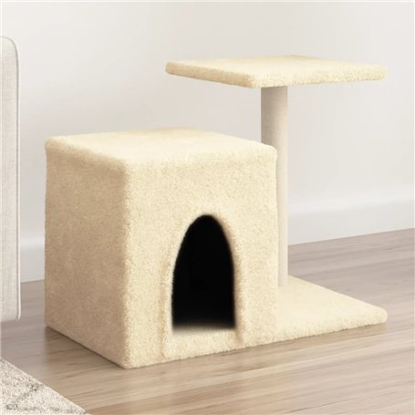 vidaXL Arbre à chat avec griffoirs en sisal crème 50