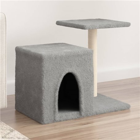 vidaXL Arbre à chat avec griffoirs en sisal gris clair 50