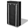 vidaXL Armoire à chaussures avec housse 58 x 28 x 106 cm Tissu Noir