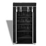 vidaXL Armoire à chaussures avec housse 58 x 28 x 106 cm Tissu Noir