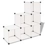 vidaXL Organisateur de rangement cube avec 6 compartiments Blanc