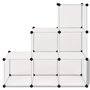 vidaXL Organisateur de rangement cube avec 6 compartiments Blanc