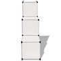 vidaXL Organisateur de rangement cube avec 6 compartiments Blanc