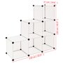 vidaXL Organisateur de rangement cube avec 6 compartiments Blanc