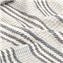 vidaXL Couverture coton à rayures 220x250 cm Gris et Blanc