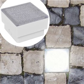 vidaXL 6 lampes LED d'éclairage incorporées au sol 100x100x68 mm