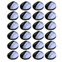 vidaXL Lampes solaires murales à LED d'extérieur 24 pcs Rond Noir