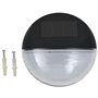 vidaXL Lampes solaires murales à LED d'extérieur 24 pcs Rond Noir