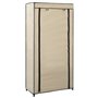 vidaXL Armoire à chaussures avec housse Crème 58x28x106 cm Tissu