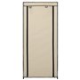 vidaXL Armoire à chaussures avec housse Crème 58x28x106 cm Tissu