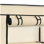 vidaXL Armoire à chaussures avec housse Crème 58x28x106 cm Tissu