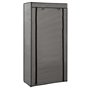 vidaXL Armoire à chaussures avec housse Gris 58x28x106 cm Tissu