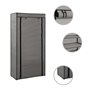 vidaXL Armoire à chaussures avec housse Gris 58x28x106 cm Tissu