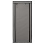 vidaXL Armoire à chaussures avec housse Gris 58x28x106 cm Tissu