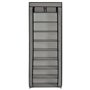 vidaXL Armoire à chaussures avec housse Gris 57x29x162 cm Tissu