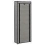 vidaXL Armoire à chaussures avec housse Gris 57x29x162 cm Tissu