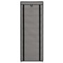 vidaXL Armoire à chaussures avec housse Gris 57x29x162 cm Tissu