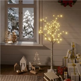 vidaXL Sapin de Noël 120 LED blanc chaud Saule 1