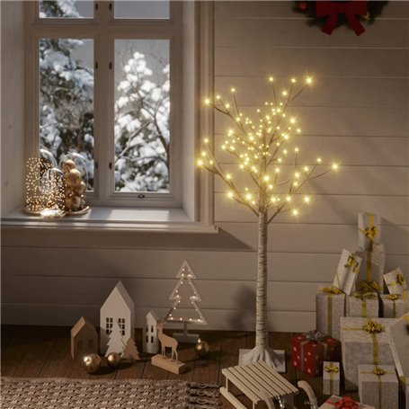 vidaXL Sapin de Noël 120 LED blanc chaud Saule 1